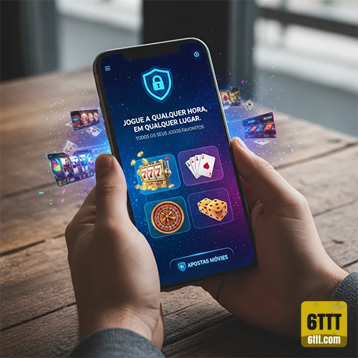 Aplicativo móvel 6ttt para iOS e Android